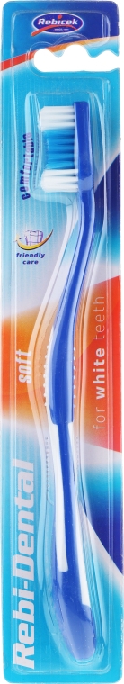 Зубна щітка Rebi-Dental M43, м'яка, синя - Mattes — фото N1
