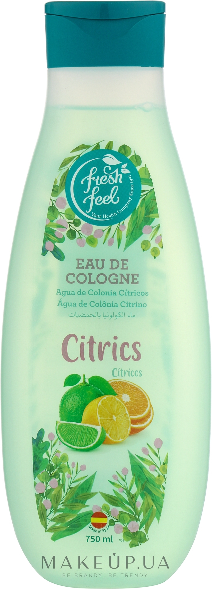 Парфюмированная вода для тела "Citrics" - Fresh Feel Eau De Cologne — фото 750ml