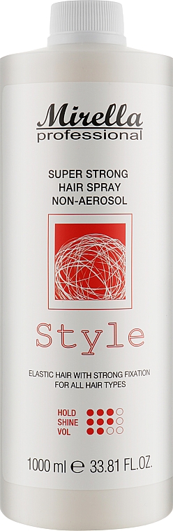 Жидкий лак для укладки волос - Mirella Professional Style Super Strong Hair Spray Non-Aerosol  — фото N6