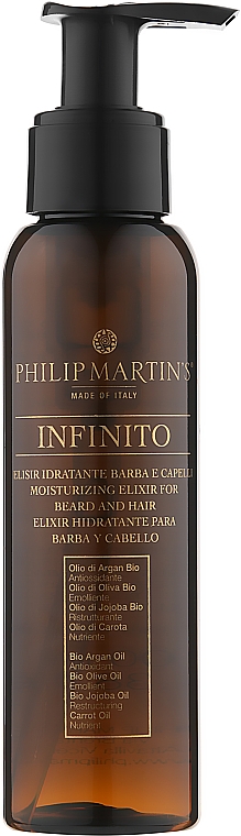 Масло для защиты и восстановления волос - Philip Martin's Moisturizing Elixir For Beard And Hair — фото N1