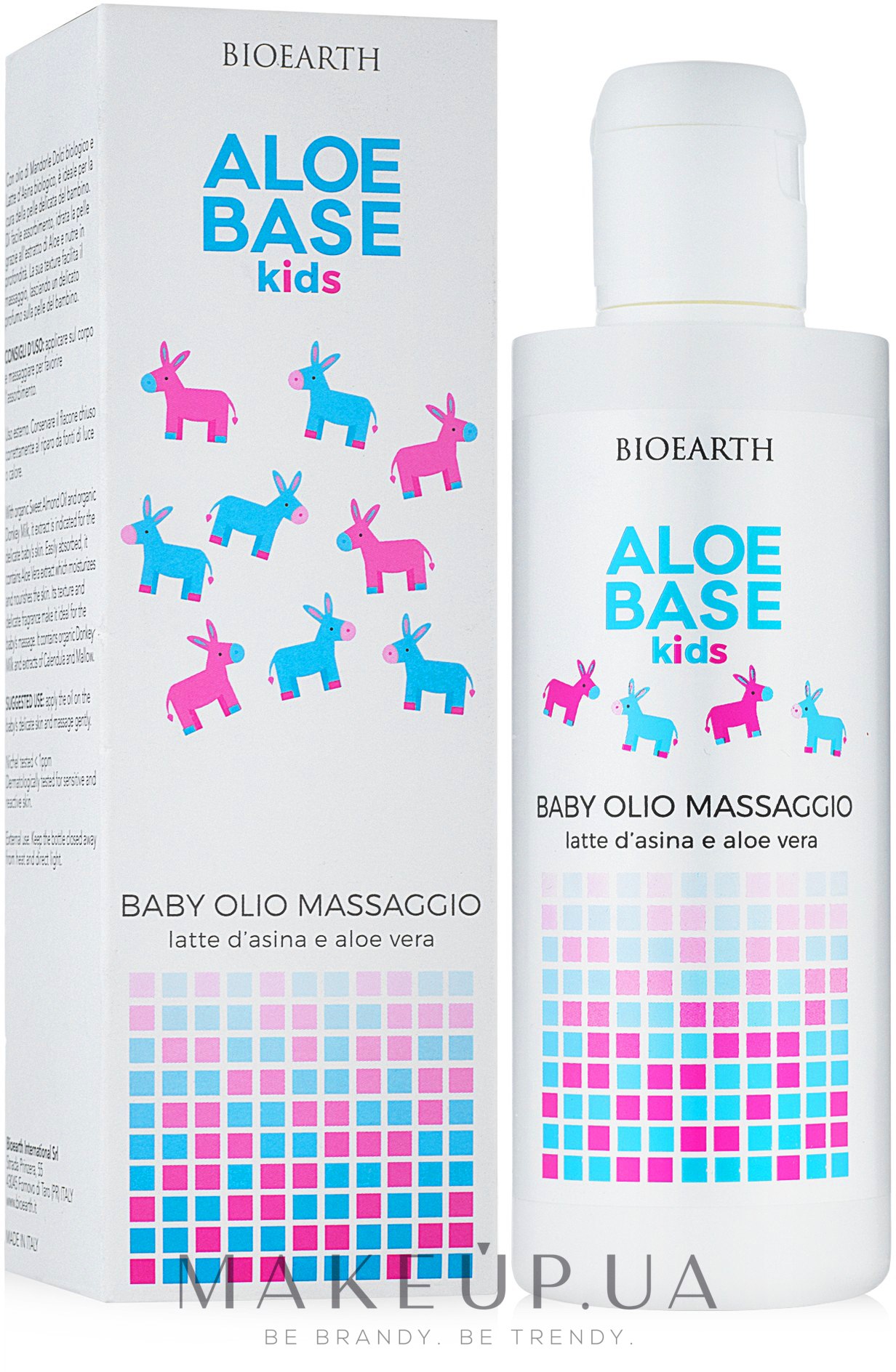 Дитяча масажна олія - Bioearth Aloebase Kids Baby Massage Oil With Aloe — фото 200ml