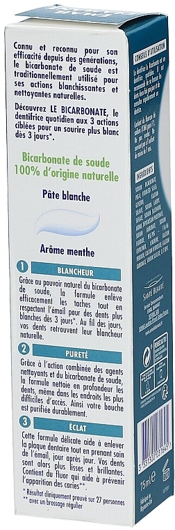 Зубна паста, збагачена харчовою содою - Email Diamant Le Bicarbonate Toothpaste — фото N3