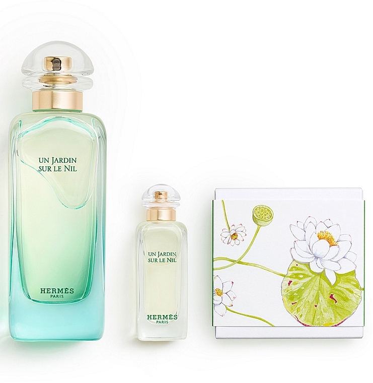 Hermes Un Jardin sur le Nil - Набір (edt/100ml + edt/7.5ml + soap/50g) — фото N1