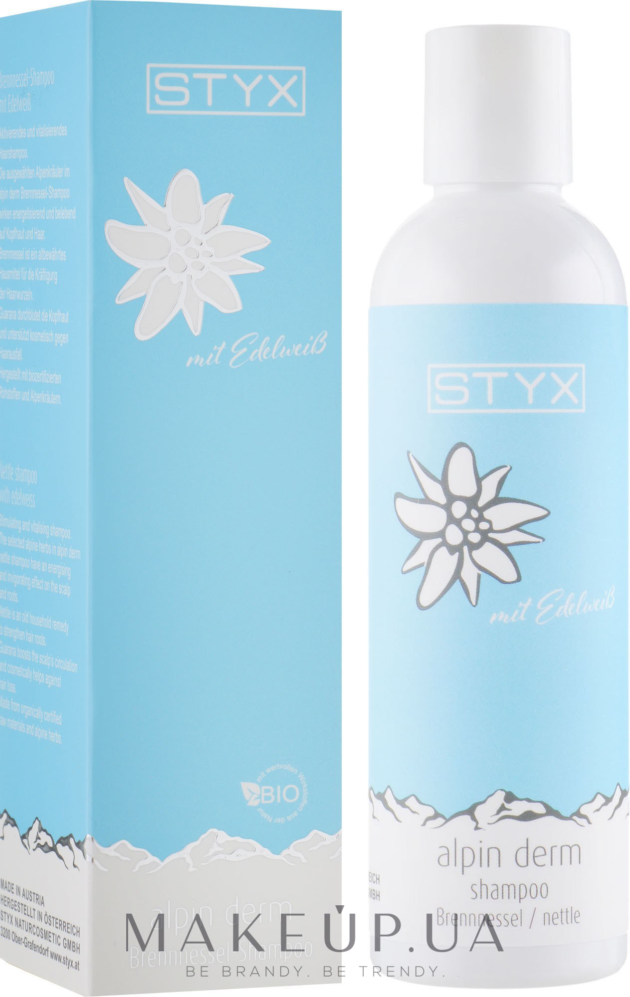 Шампунь для волос "На козьем молоке" с крапивой и гуараной - Styx Naturcosmetic Alpin Derm Brennessel Shampoo — фото 200ml
