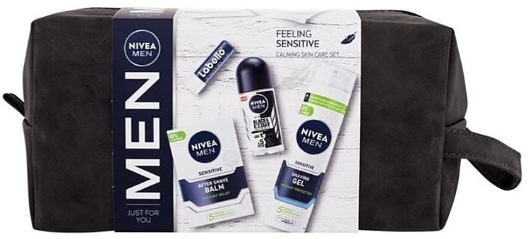 Набор - NIVEA (lip/balm/4.8g + f/balm/100ml + sh/gel/200ml + deo/50ml + bag) — фото N1