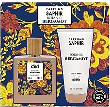 Духи, Парфюмерия, косметика Saphir Parfums Botanic Bergamot - Набор (edt/100ml + b/milk/150ml)