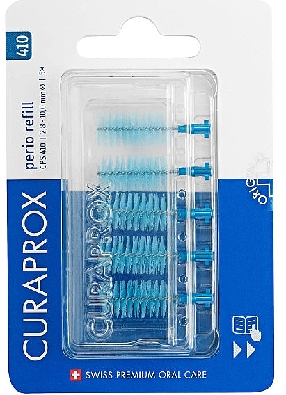 Набор ершиков "Perio Refill", синий - Curaprox CPS 410Perio Refill  — фото N1