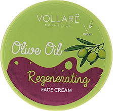 Крем для обличчя з оливковою олією - Vollare Regenerating Olive Oil Face Cream — фото N1