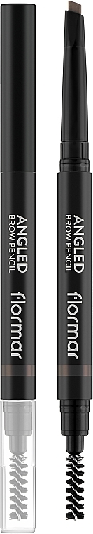 Олівець для брів з пензликом - Flormar Angled Brow Pencil — фото N1