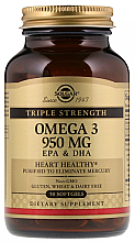 Диетическая добавка "Омега-3" 950 мг ЭПК & ДГК - Solgar Triple Strength Omega-3 EPA & DHA — фото N1