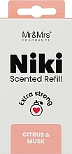 Парфумерія, косметика Змінний блок для ароматизатора - Mr&Mrs Niki Citrus & Musk Refill