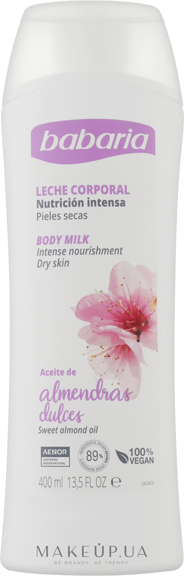 Молочко для тела, для очень сухой кожи - Babaria Sweet Almond Oil Body Milk — фото 400ml