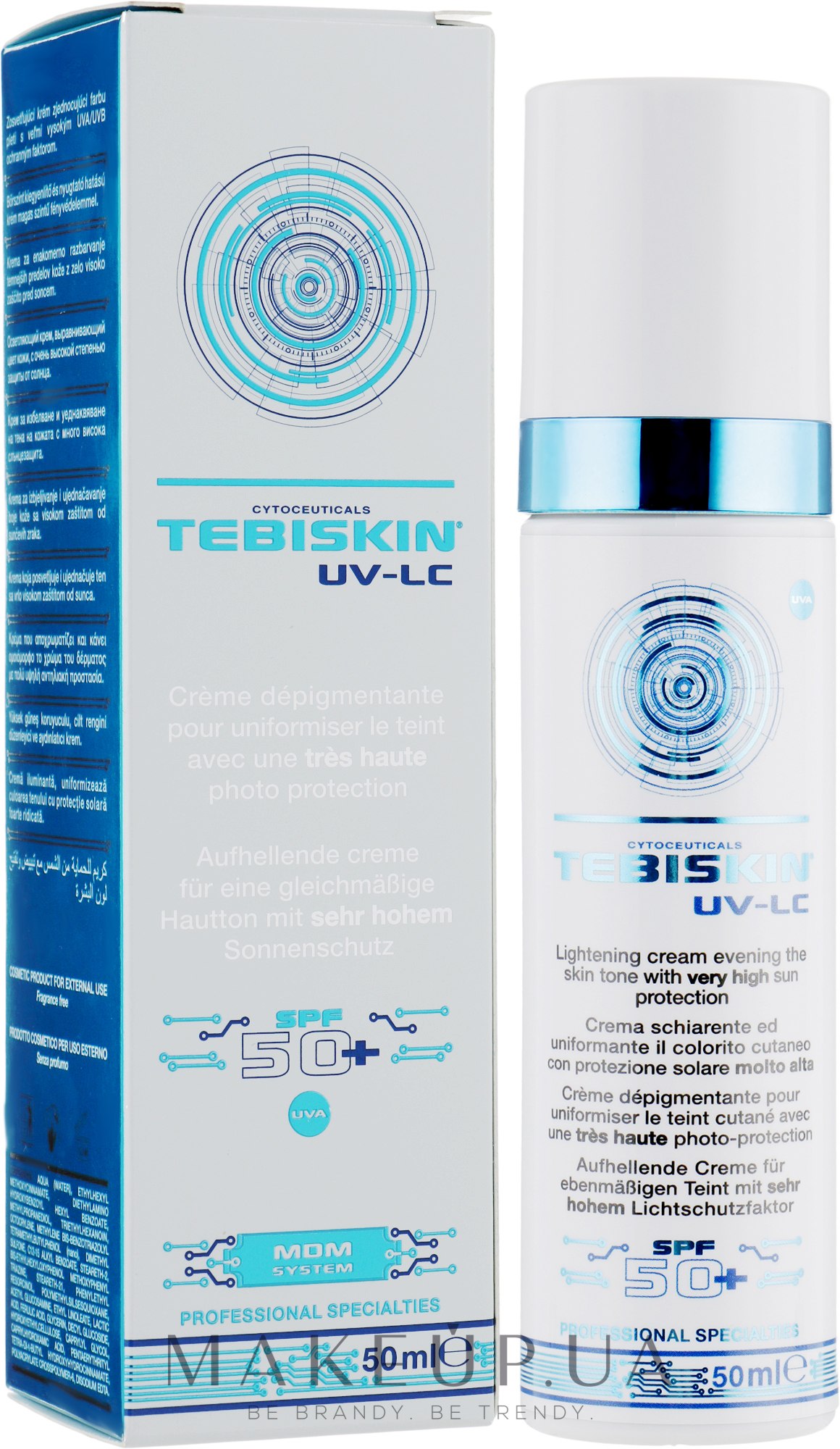 Солнцезащитный крем для кожи с гиперпигментацией - Tebiskin UV-LC — фото 50ml