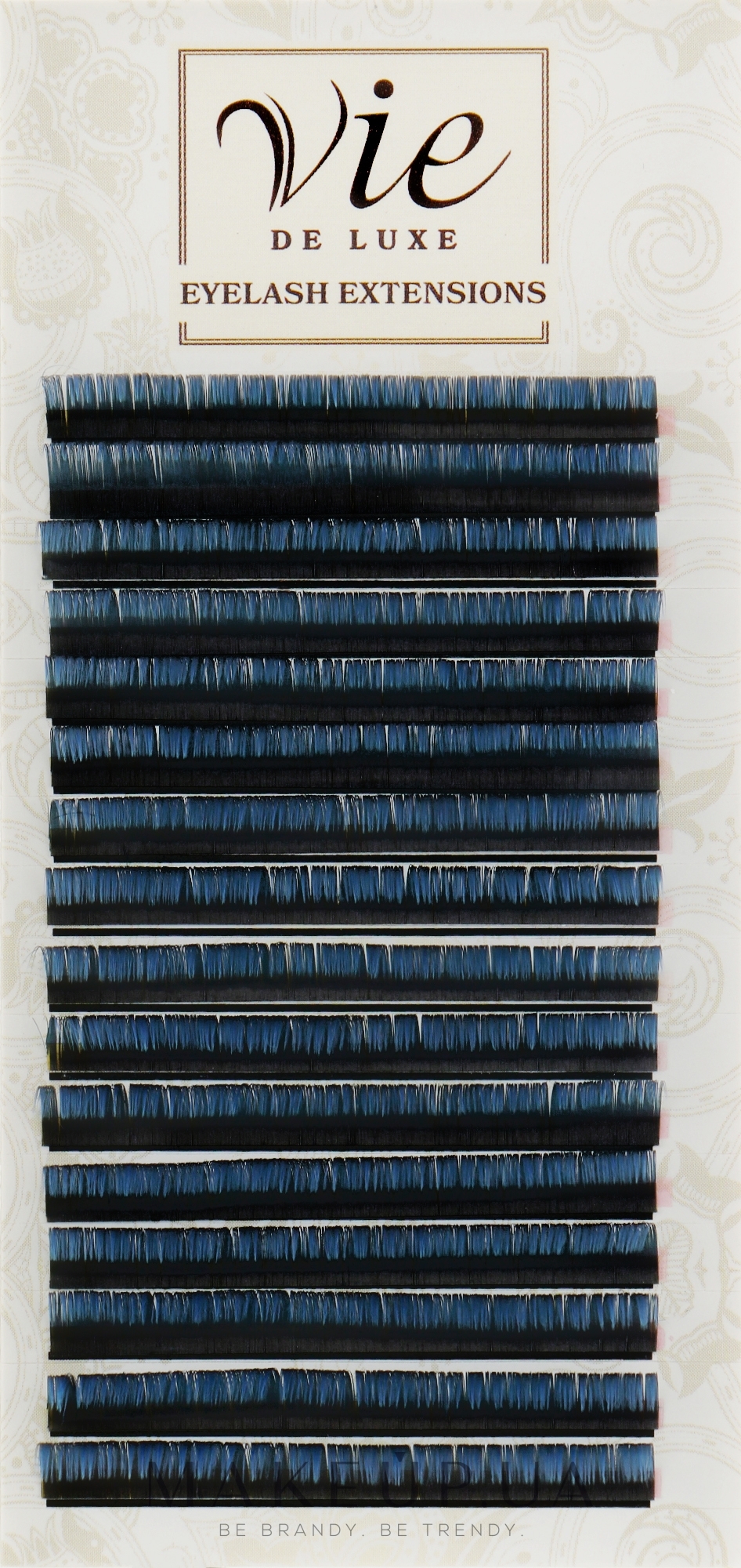 Ресницы в ленте черно-синие C 0,07/10 - Vie de Luxe — фото 1уп