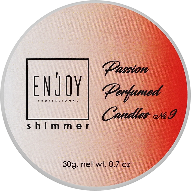 Парфумована масажна свічка - Enjoy Professional Shimmer Perfumed Candle Passion #9 — фото N1
