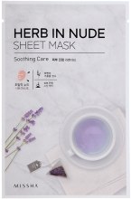 Духи, Парфюмерия, косметика Успокаивающая маска с лавандой - Missha Herb In Nude Sheet Mask Soothing Care