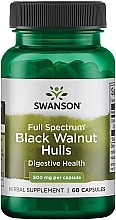 Травяная добавка "Черный орех", 500 mg - Swanson Black Walnut Hulls — фото N1