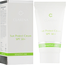 Сонцезахисний крем SPF 50+ для чутливої шкіри - Clarena Sensitive Line Sun Protect Cream 50+ — фото N2