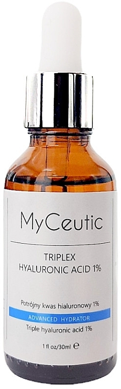 Интенсивно увлажняющая сыворотка с 1% гиалуроновой кислоты - MyCeutic TRIPLEX Hyaluronic Acid 1% — фото N1