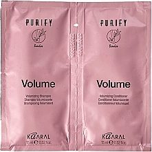 Парфумерія, косметика Набір пробників для волосся - Kaaral Purify Volume (shm/15ml + cond/15ml)