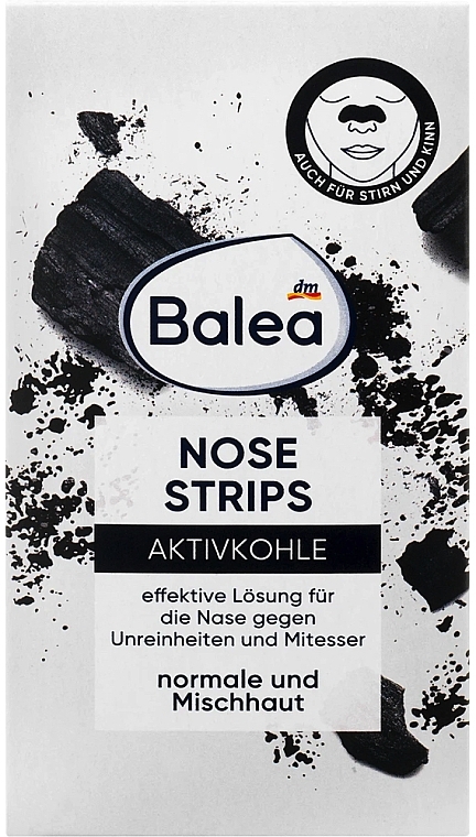 Полоски для носа с активированным углем - Balea Nose Strips — фото N1