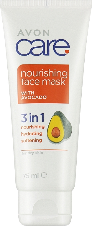 Увлажняющая маска для лица с маслом авокадо 3 в 1 - Avon Care Nourishing Face Mask With Avocado — фото N1