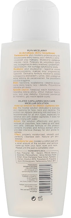 Міцелярна рідина для зняття макіяжу для шкіри з розширеними капілярами - Floslek Micellar Solution Make-Up Remover For Dilated Capillaries Skin — фото N2