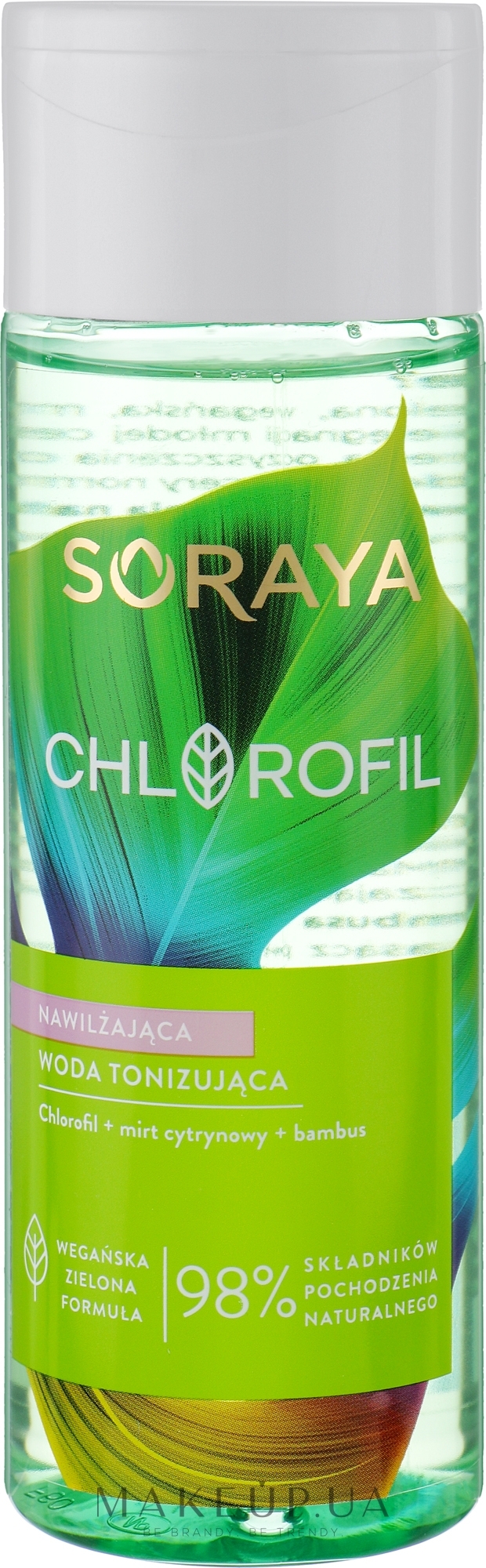 Зволожувальна і тонізувальна вода для молодої шкіри - Soraya Chlorofil Moisturizing Toning Water — фото 200ml