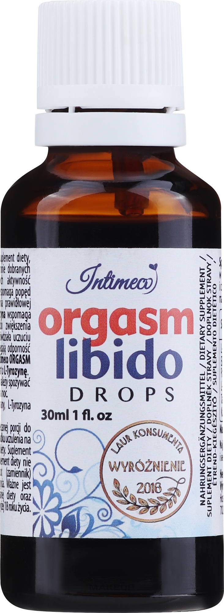 Капли для повышения либидо и оргазма - Intimeco Orgasm Libido Drops — фото 30ml