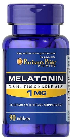 Диетическая добавка "Мелатонин", 1 mg - Puritan's Pride Melatonin — фото N1