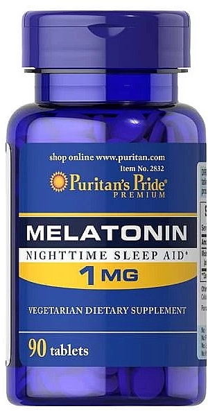 Добавка дієтична "Мелатонін", 1 mg - Puritan's Pride Melatonin — фото N1