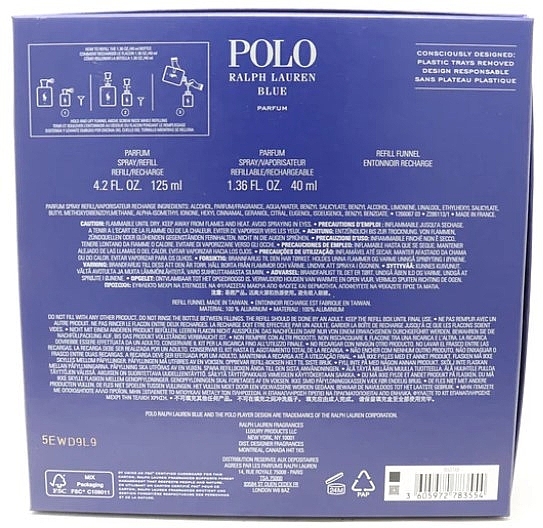 Ralph Lauren Polo Blue - Набір (edp/125ml + edp/40ml + ref/funnel/1pcs) — фото N3