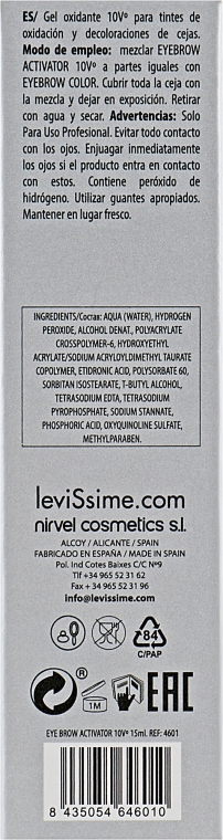 Окислитель краски для бровей 3% - LeviSsime Eye Brow Activator — фото N3
