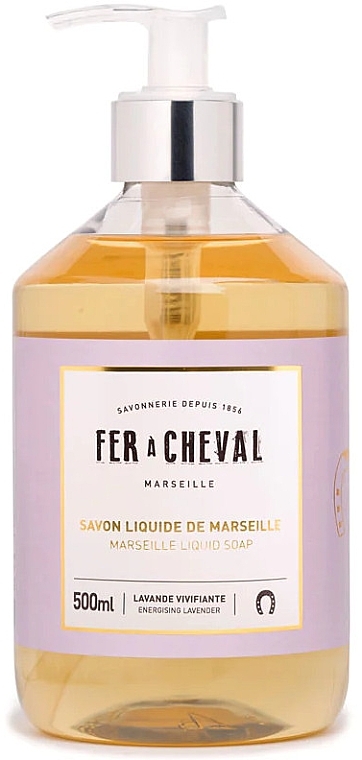 Жидкое марсельское мыло "Бодрящая лаванда" - Fer A Cheval Marseille Liquid Soap Energising Lavander — фото N1