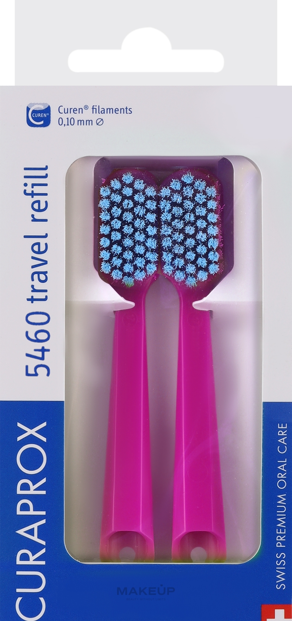 Набір змінних насадок для зубної щітки для подорожей CS 5460, рожево-блакитні - Curaprox — фото 2шт