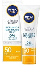 Парфумерія, косметика Сонцезахисний крем для обличчя - NIVEA Sun UV Face Sensitive SPF 50