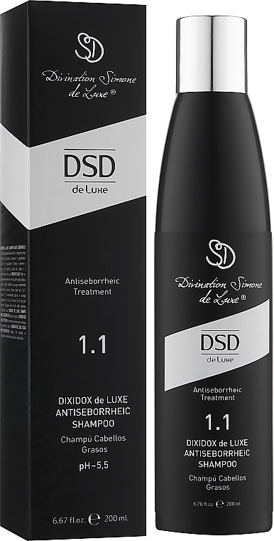Антісеборейний шампунь Діксідокс Де Люкс № 1.1 - Divination Simone De Luxe Dixidox DeLuxe Antiseborrheic Shampoo — фото N2