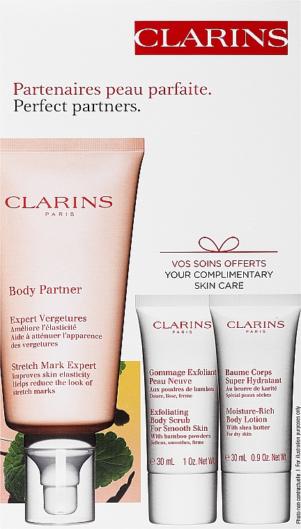 Набор - Clarins Perfect Partners (b/cr/175ml + b/scrub/30ml + b/lot/30ml) — фото N1