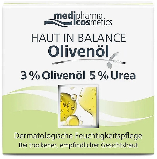 Увлажняющий крем для лица с мочевиной 5% - Medipharma Cosmetics Haut In Balance Olivenol — фото N2