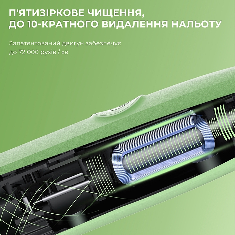 Електрична зубна щітка Oclean Green - Oclean Electric Toothbrush Green — фото N8