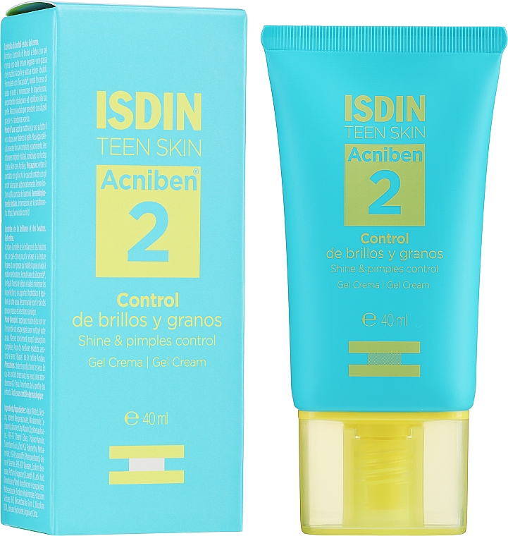 Гель-крем для комбінованої та жирної шкіри обличчя - Isdin Teen Skin Acniben — фото N2