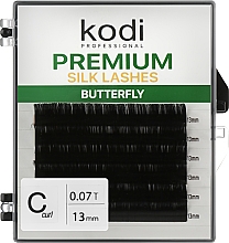 Накладные ресницы Butterfly Green C 0.07 (6 рядов: 13 мм) - Kodi Professional — фото N1
