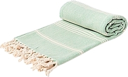 Полотенце для хаммама, зеленое - Yeye Soft Basic — фото N1