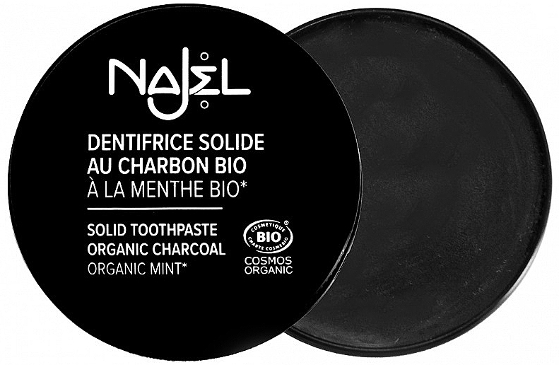 Зубна паста з органічним вугіллям - Najel Organic Charcoal Solid Toothpaste — фото N1
