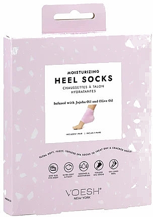 Зволожувальна маска-шкарпетки для п'ят, рожева - Voesh Moisturizing Heel Socks Pink — фото N1