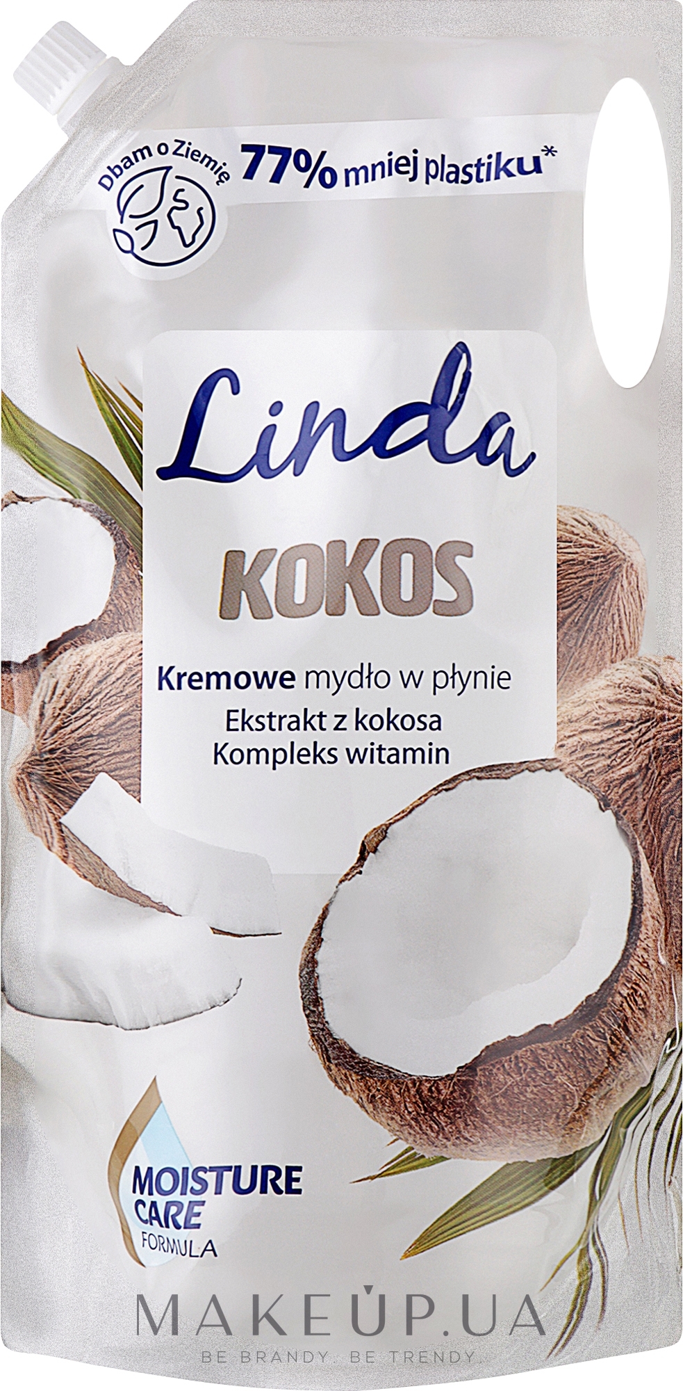 Рідке крем-мило для рук і тіла "Кокос", змінний блок - Linda Kokos Cream Soap — фото 1000ml