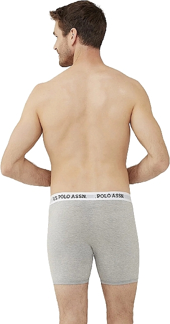 Трусы-шорты для мужчин, gray melange - U.S. Polo Assn.  — фото N2