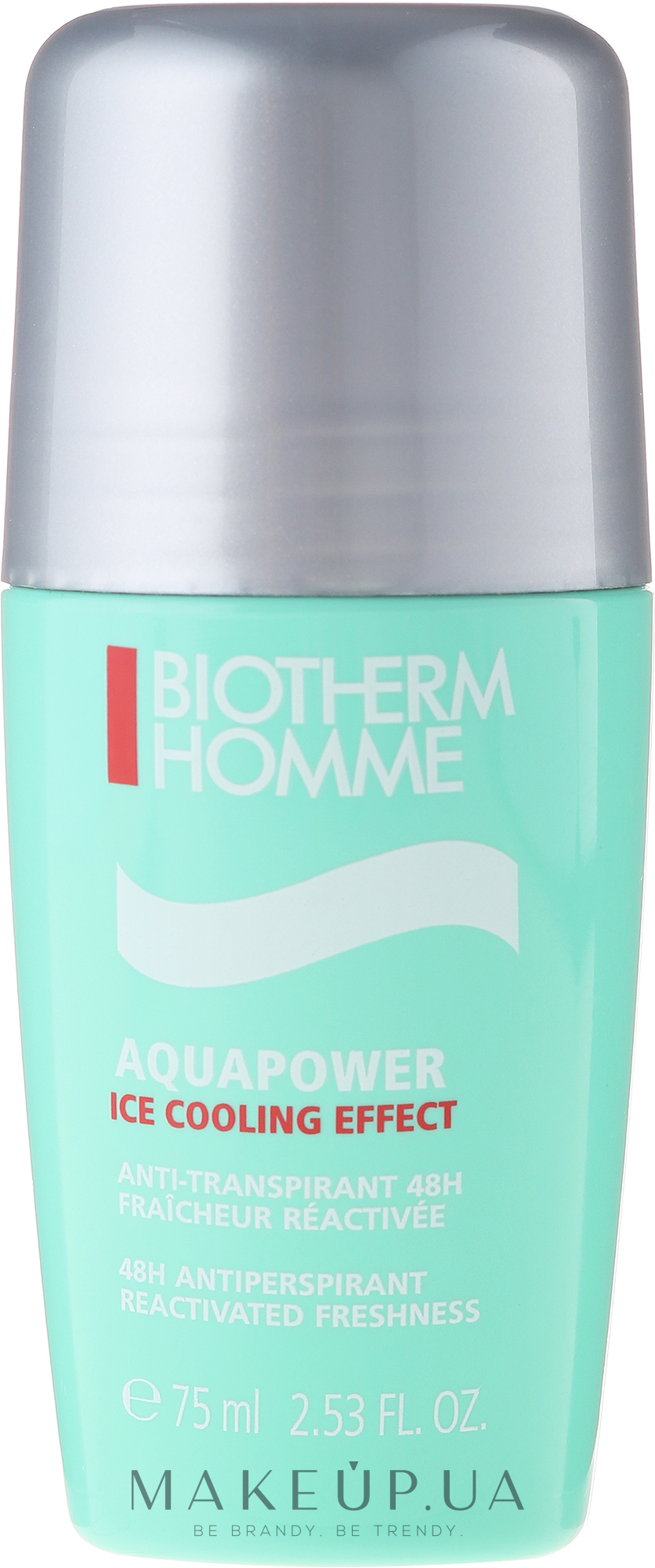 Дезодорант роликовий для чоловіків - Biotherm Homme Aquapower Ice Cooling Effect 48H Antiperspirant Deo — фото 75ml