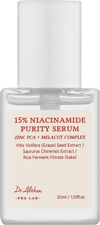 Сыворотка с ниацинамидом для лица - Dr.Althea 15% Niacinamide Purity Serum — фото N1