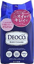 Вологі серветки для тіла, 36 шт. - Rohto Deoco Body Cleanse Sheets — фото N1